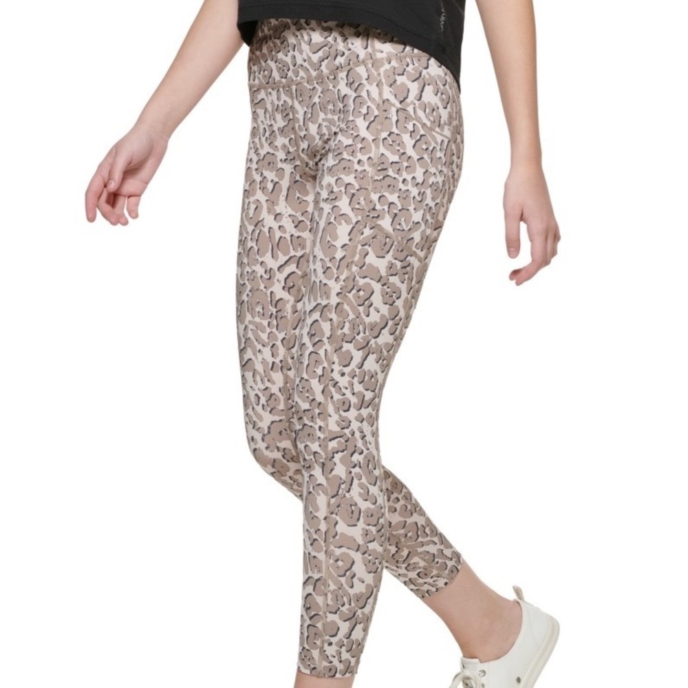 Calvin Klein Performance High Rise 7/8 Leggings Leopard Track‎ Moonrock XS